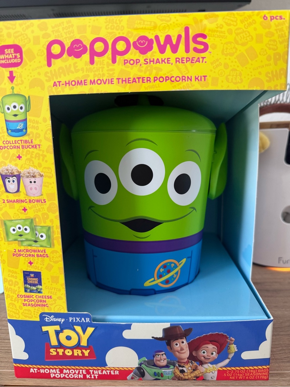 Disney Pixar Toy Story Alien PopOwls At-Home Movie Popcorn Kit - Green